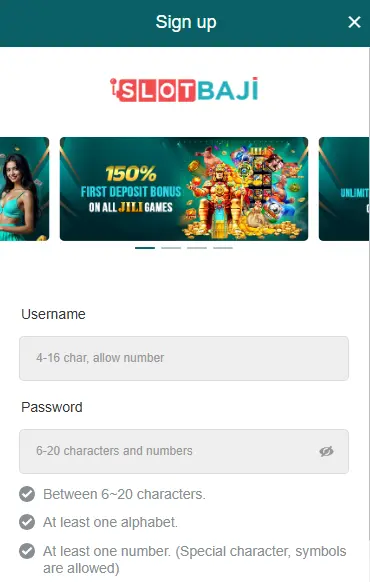 How to Create a New SlotBaji Account?